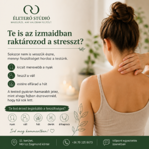 Stresszoldó és izomlazító masszázs az Életerő Stúdióban a XI. kerületben